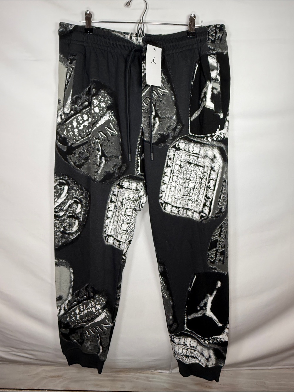 NWT NIKE AIR JORDAN MVP PRINTED FLEECE SWEATPANTS MENS XL 6 RINGS AOP OG RETRO